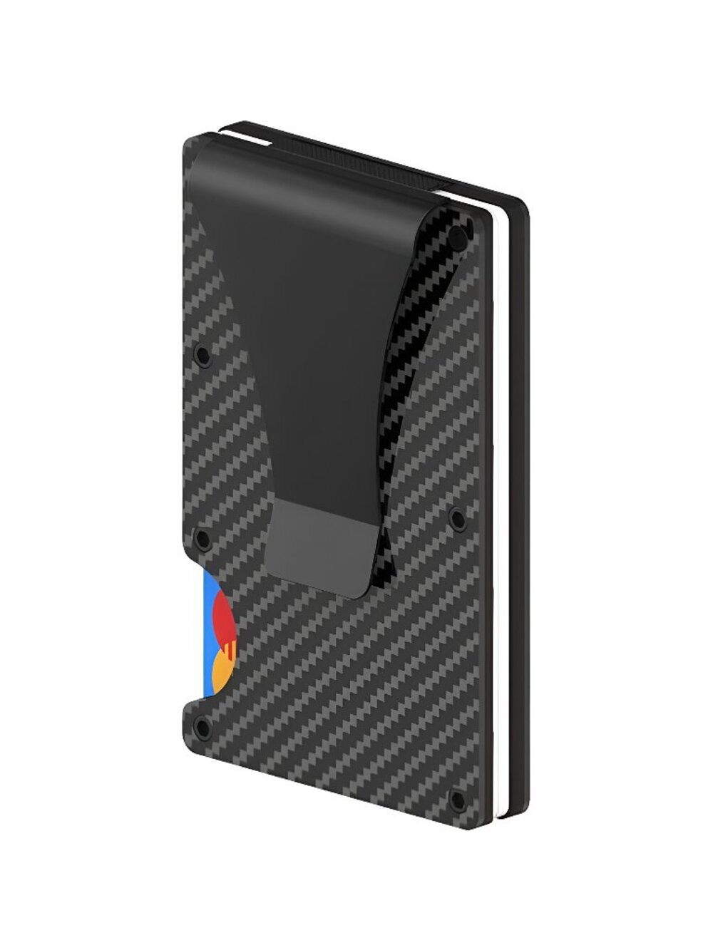 Carbon Fiber Wallet, Metal Money Clip Wallet for Men, Minimalist RFID Wallet